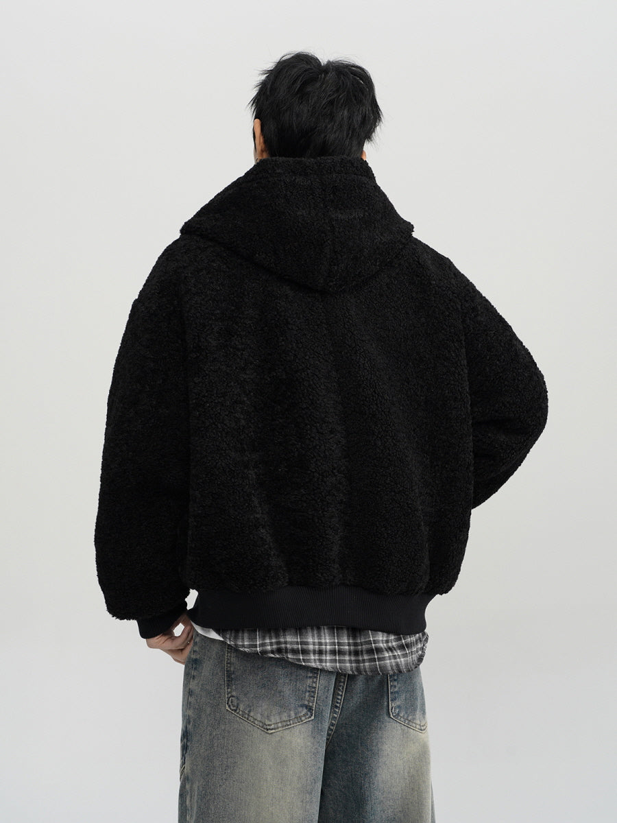Teddy Fleece Zip-Up Hoodie