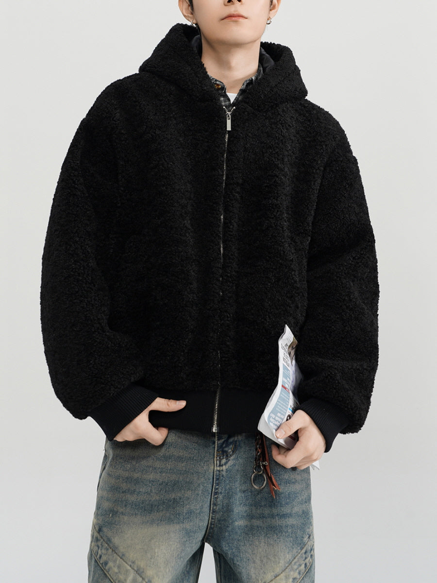 Teddy Fleece Zip-Up Hoodie