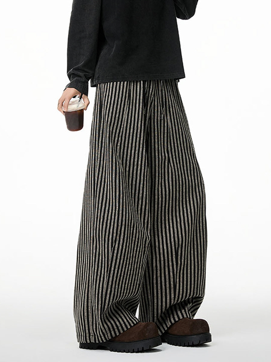 Lightweight Striped Wide Leg Pants