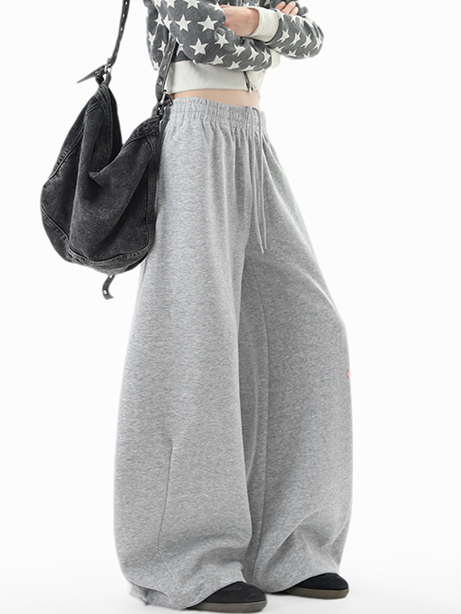 Lettering Print Baggy Sweatpants