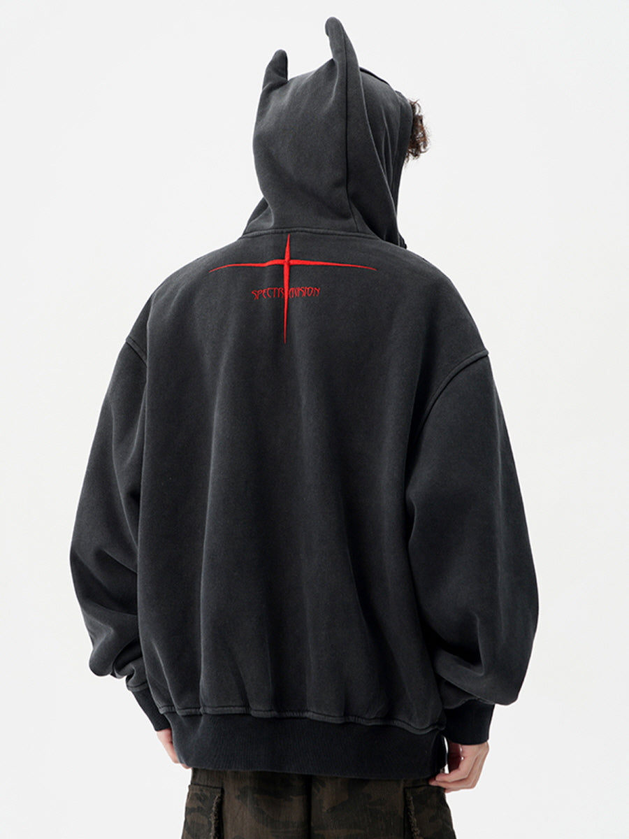 Specter Eared Zip Hoodie