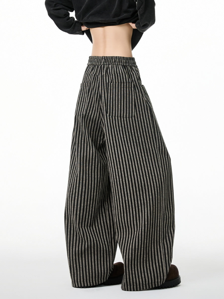 Lightweight Striped Wide Leg Pants