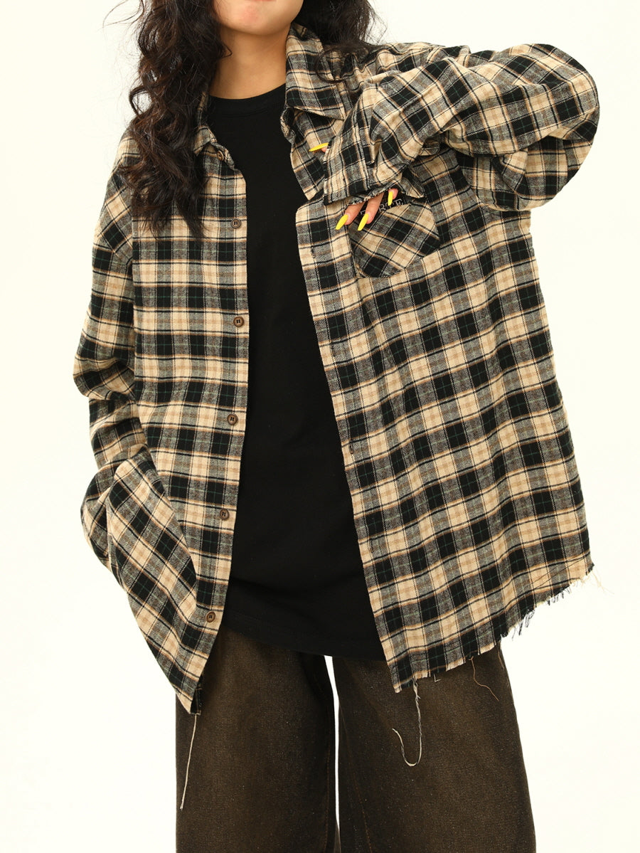 Vintage Oversized Plaid Shirt