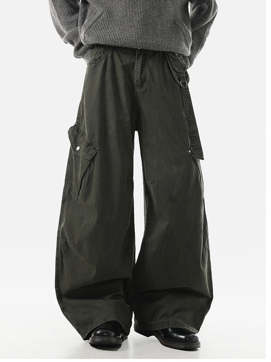 Street Strap Cargo Baggy Pants