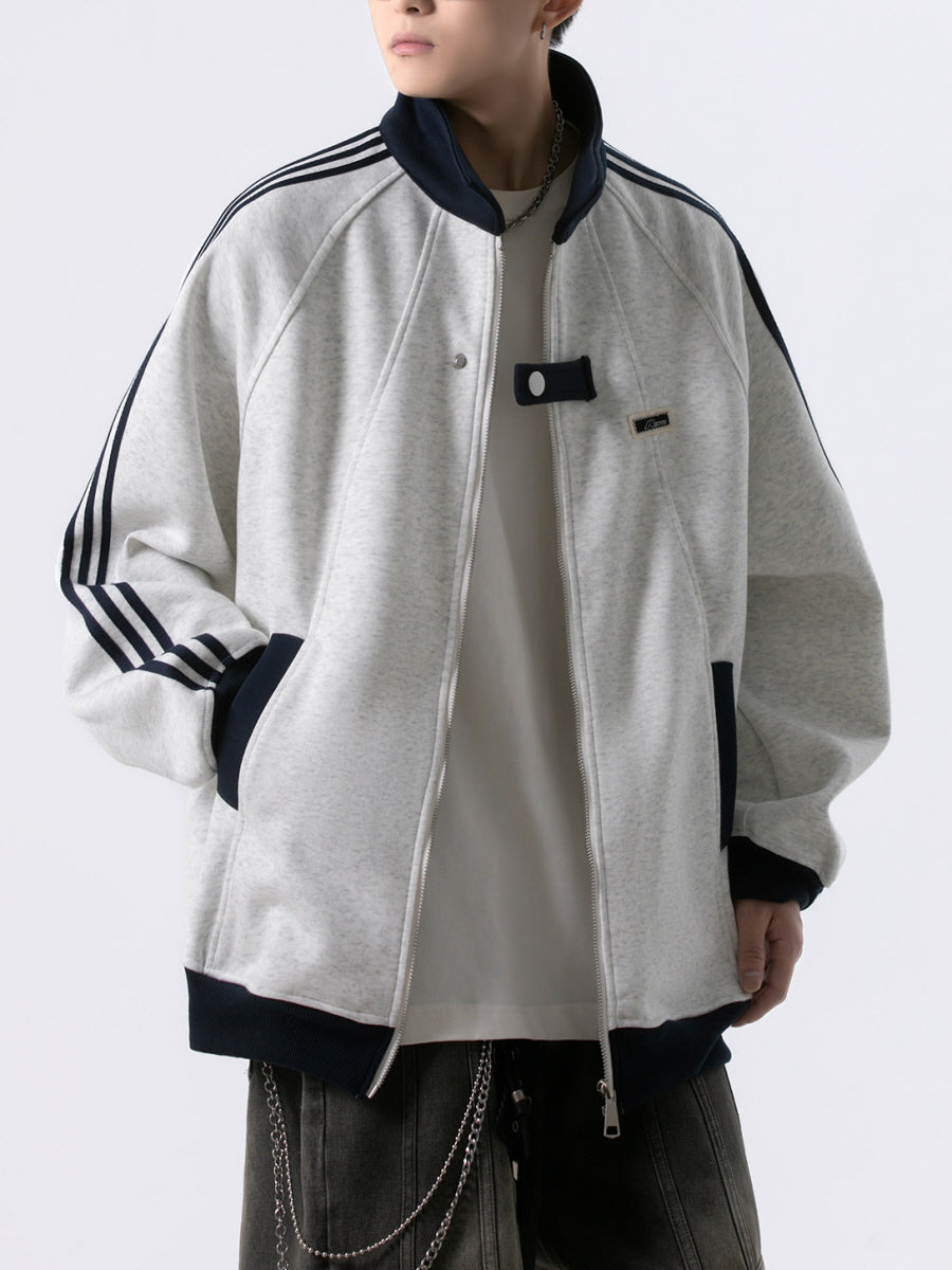 Unisex Stripe Track Zip Jacket