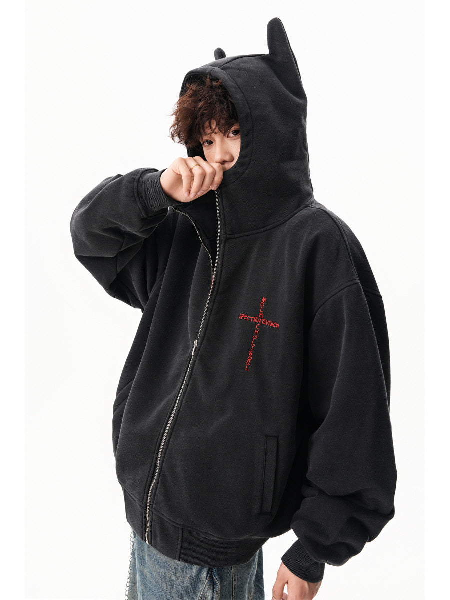 Specter Eared Zip Hoodie