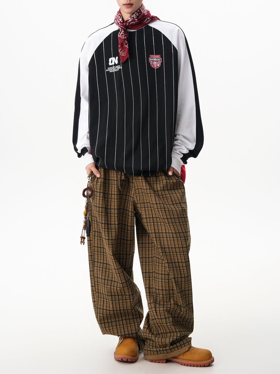 Sporty Striped Long Sleeve Jersey