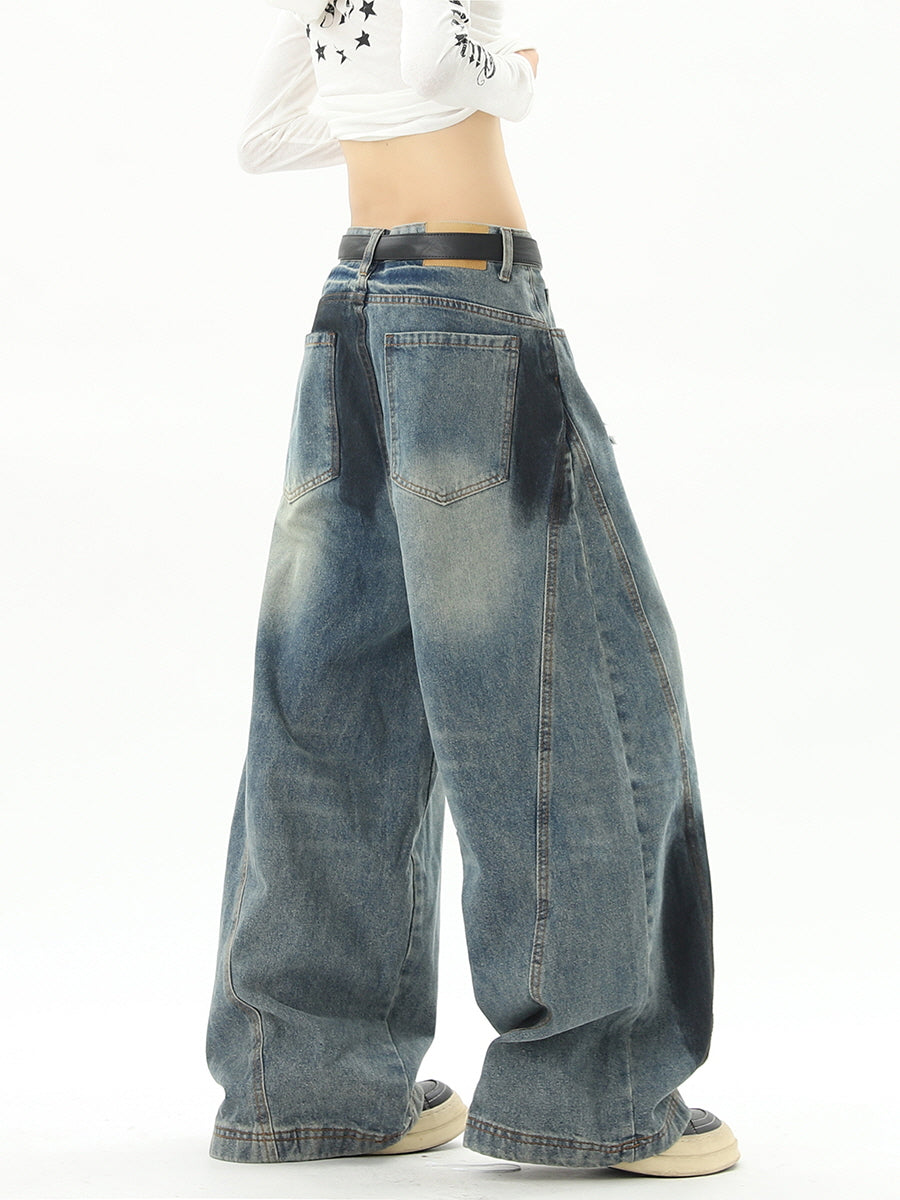 Retro Baggy Distressed Denim