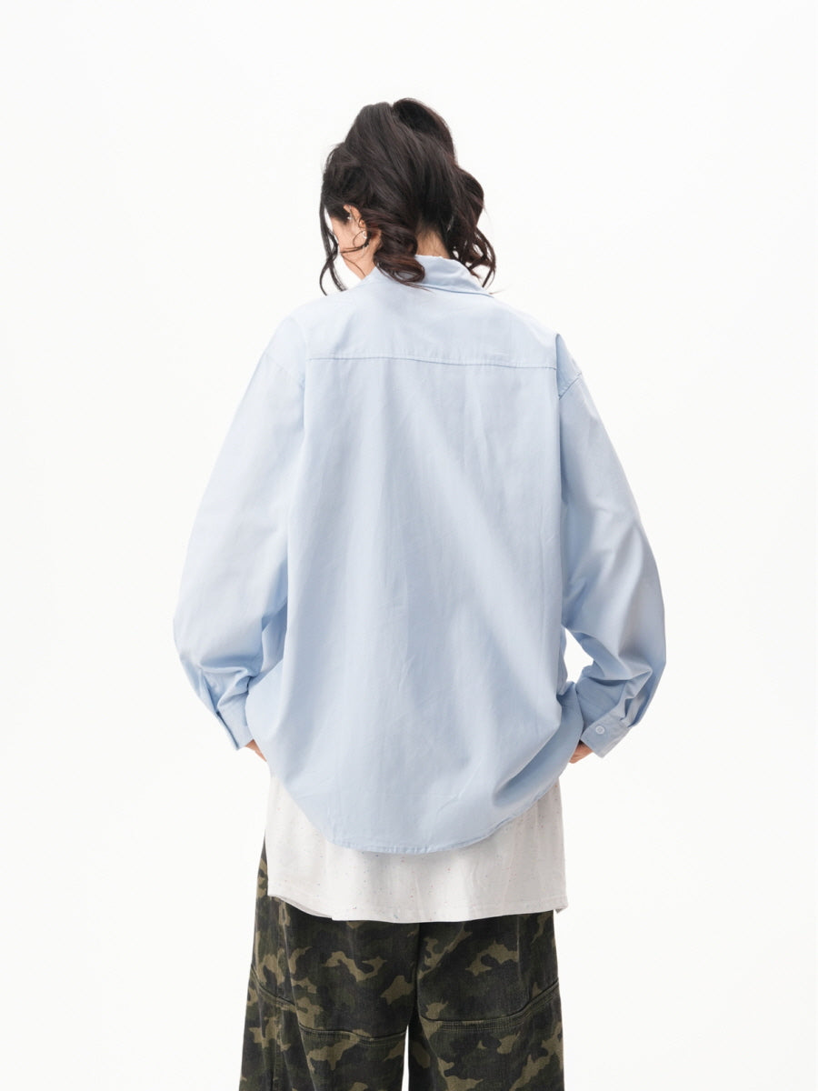 Minimal Loose Fit Button-Up Shirt