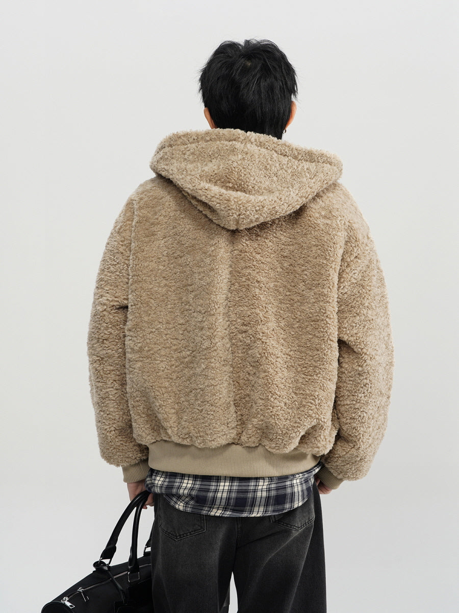 Teddy Fleece Zip-Up Hoodie