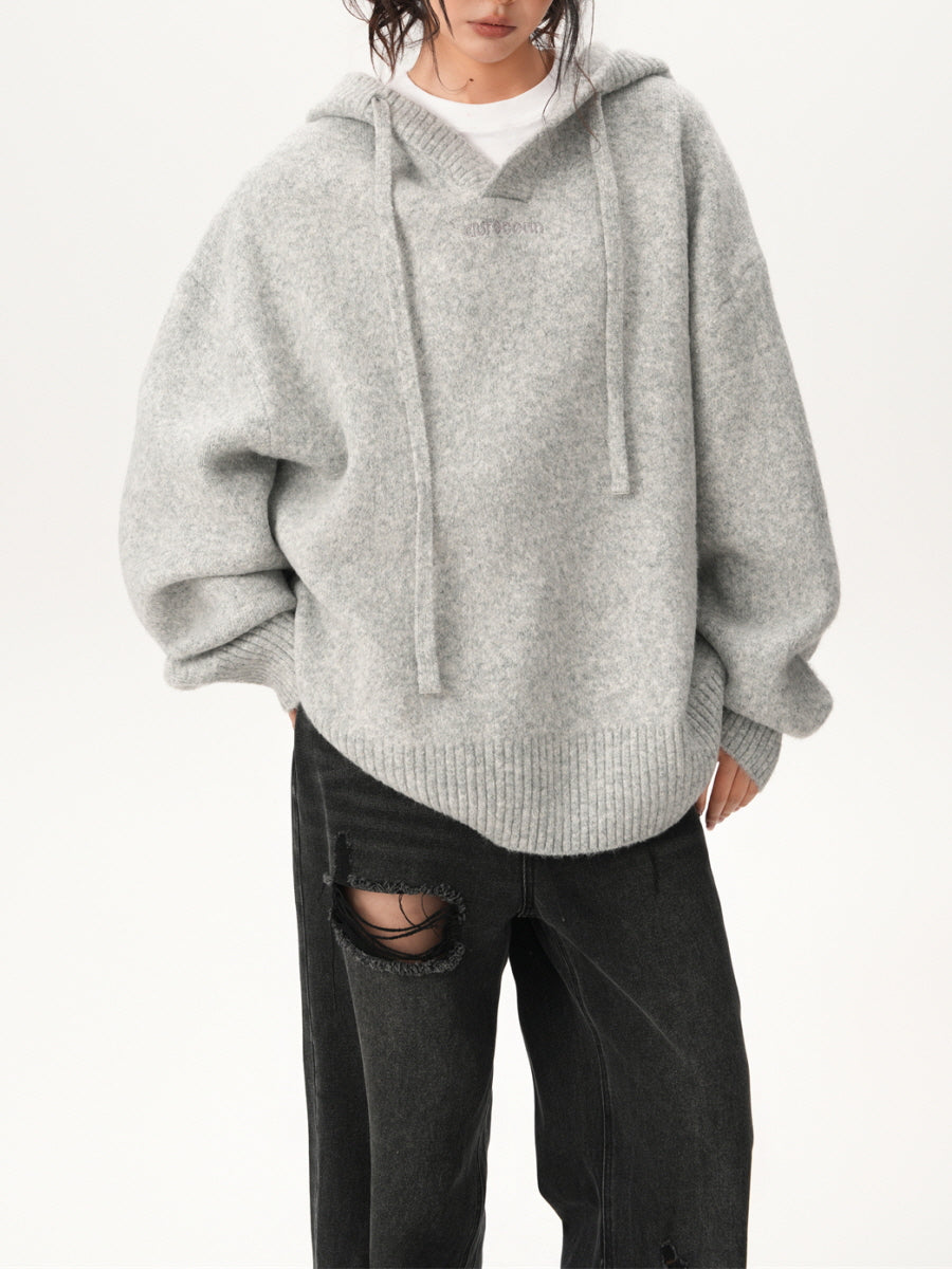 Cozy Loose Fit Knit Hoodie
