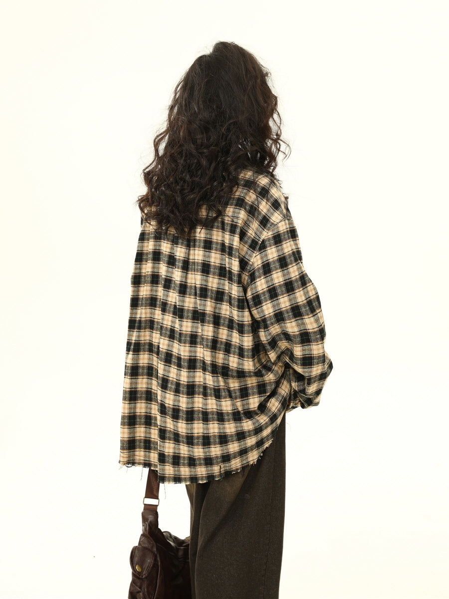 Vintage Oversized Plaid Shirt