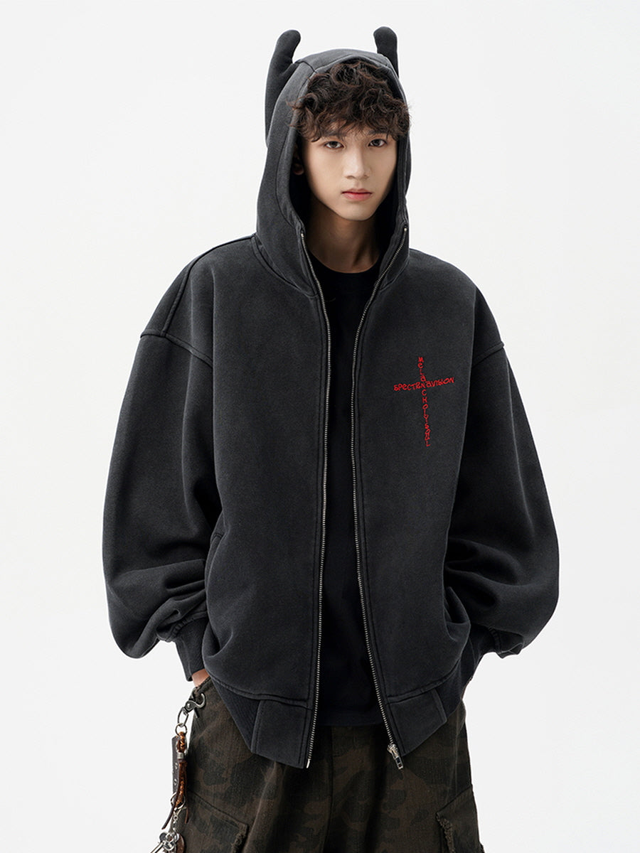 Specter Eared Zip Hoodie