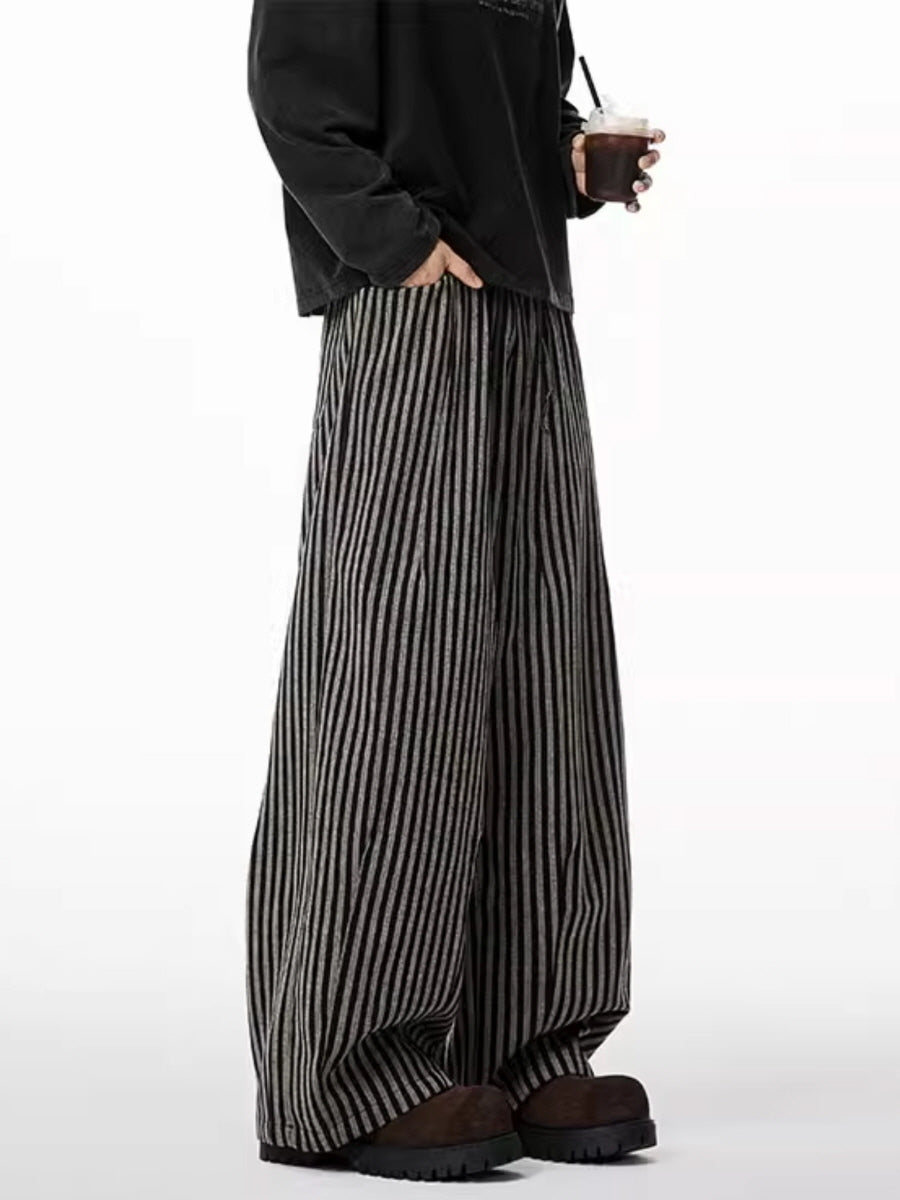 Lightweight Striped Wide Leg Pants