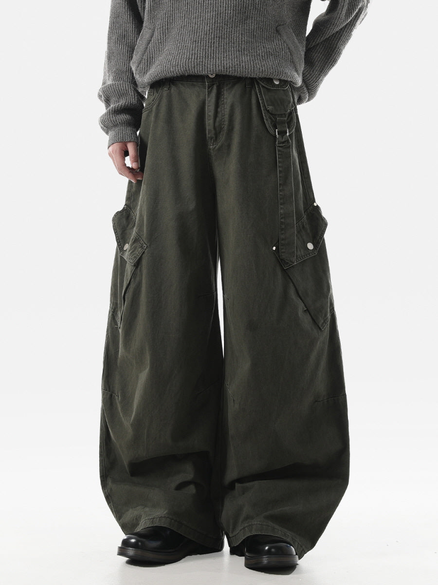 Street Strap Cargo Baggy Pants